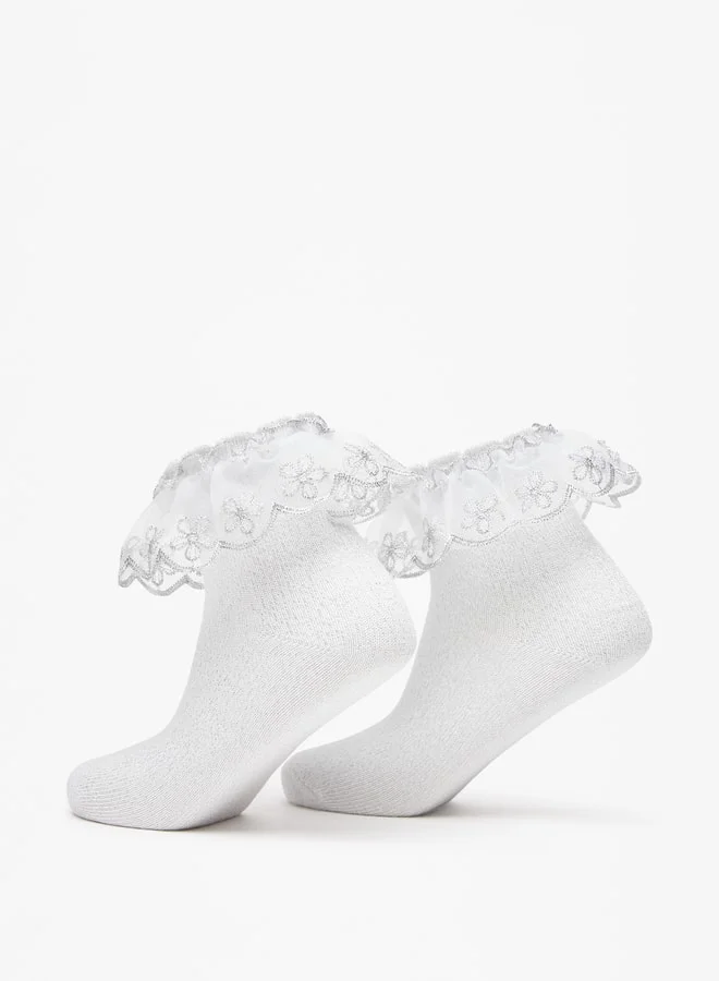 Flora Bella By Shoexpress Frill Detail Socks