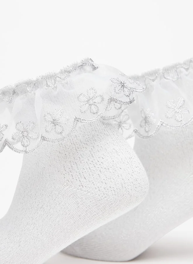 Flora Bella By Shoexpress Frill Detail Socks