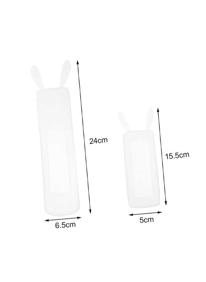 فاصولا غطاء واقٍ شفاف لجهاز التحكم عن بعد بحجم قطعتين، غطاء مطاطي من السيليكون مقاوم للصدمات وغير قابل للانزلاق، مناسب لأجهزة التحكم عن بعد لتلفزيونات HD، خيار هدية رائع. - Image 2