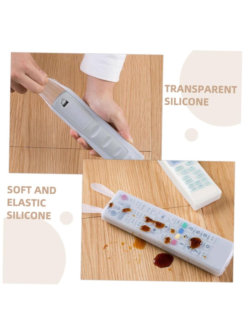 فاصولا غطاء واقٍ شفاف لجهاز التحكم عن بعد بحجم قطعتين، غطاء مطاطي من السيليكون مقاوم للصدمات وغير قابل للانزلاق، مناسب لأجهزة التحكم عن بعد لتلفزيونات HD، خيار هدية رائع. - Image 3