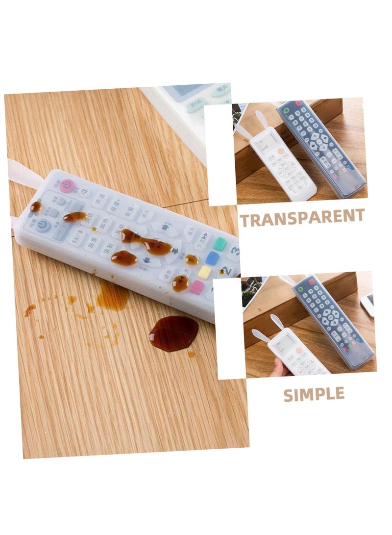 فاصولا غطاء واقٍ شفاف لجهاز التحكم عن بعد بحجم قطعتين، غطاء مطاطي من السيليكون مقاوم للصدمات وغير قابل للانزلاق، مناسب لأجهزة التحكم عن بعد لتلفزيونات HD، خيار هدية رائع. - Image 4