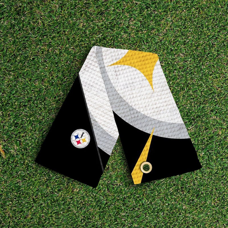 Northwest The Company Official NFL Microfiber Waffle Fabric Fan Golf Towel with Grommet, 16" x 25", Shred, Team Colors (Pittsburgh Steelers) - Image 4