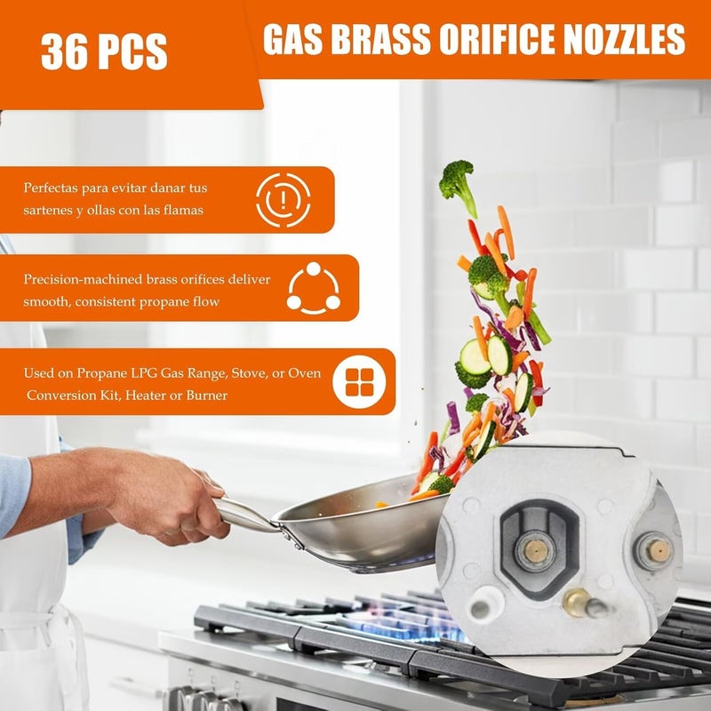 Multi-market varied design options Update 36pcs (0.3mm-1.9mm) LP Gas Range Orifice Nozzles Conversion Kit Fit for CFGF3053LSF, CRG3150SSA, CFGF3053LSG, CRG3150SSB, FGGC3045QWB, FGGC3045QWA, FGGC3045QWC Light durable upgraded substance Workday cycle fulfillment Worldwide popular practical build Fixed & portable compatible Multi-use upgraded craftsmanship Repeated assemble detach compatible Cost effective global grade quality Regional central warehouse stock Fast & slow shipment compatible Quick assemble Cross-location transit friendly build Light & sturdy Wear resistant Gulf climate tested upgraded quality Classic practical design Permanent & temporary usable Trendy widespread design Modern warehouse management Global sizing options Spec compliant trusted quality Global light sturdy raw material Market diverse application fit Easy hand assemble compatible Adjustable build - Image 5