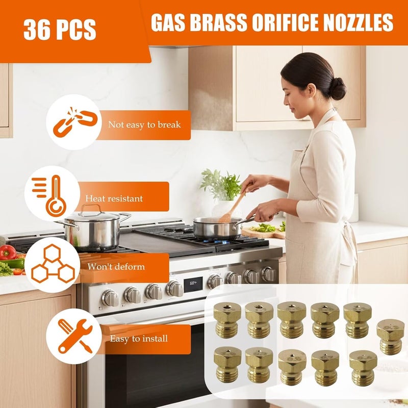Multi-market varied design options Update 36pcs (0.3mm-1.9mm) LP Gas Range Orifice Nozzles Conversion Kit Fit for CFGF3053LSF, CRG3150SSA, CFGF3053LSG, CRG3150SSB, FGGC3045QWB, FGGC3045QWA, FGGC3045QWC Light durable upgraded substance Workday cycle fulfillment Worldwide popular practical build Fixed & portable compatible Multi-use upgraded craftsmanship Repeated assemble detach compatible Cost effective global grade quality Regional central warehouse stock Fast & slow shipment compatible Quick assemble Cross-location transit friendly build Light & sturdy Wear resistant Gulf climate tested upgraded quality Classic practical design Permanent & temporary usable Trendy widespread design Modern warehouse management Global sizing options Spec compliant trusted quality Global light sturdy raw material Market diverse application fit Easy hand assemble compatible Adjustable build - Image 4