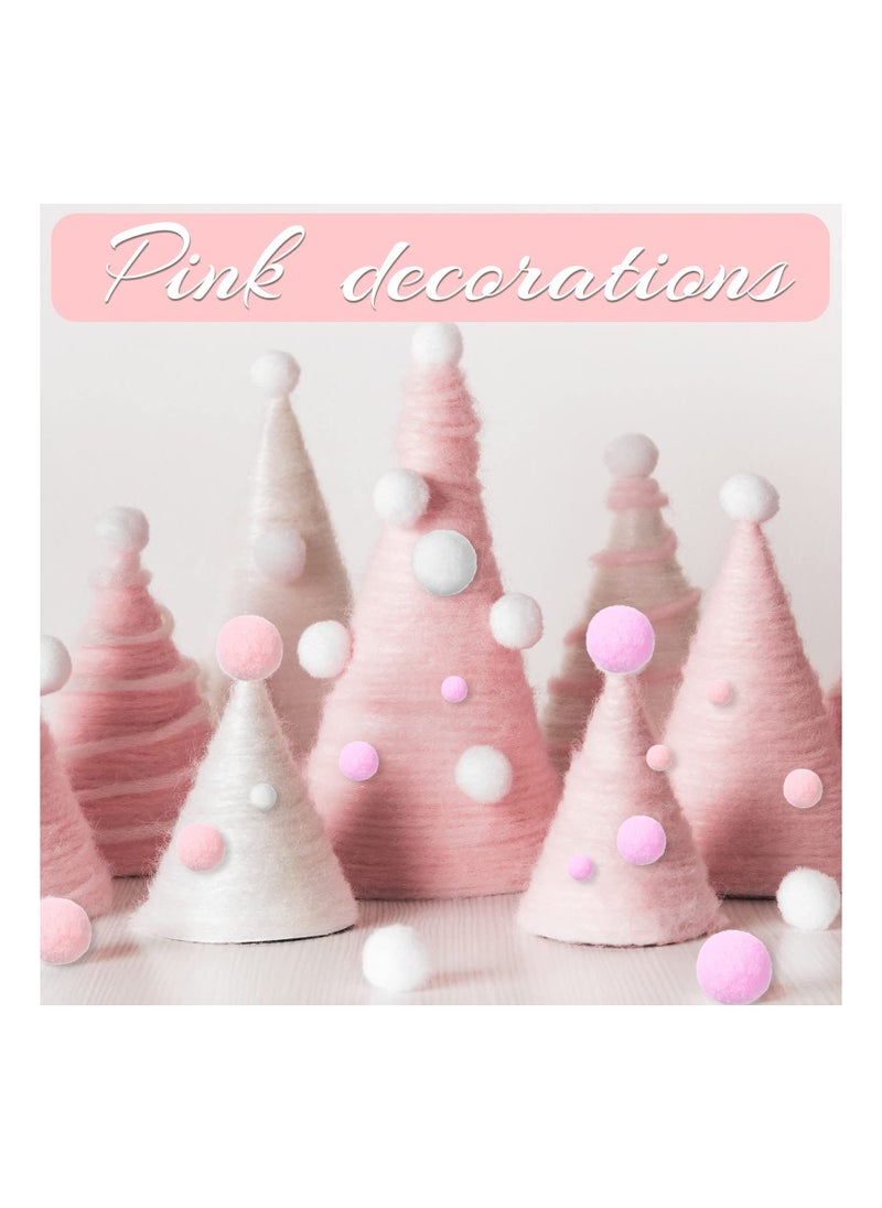 SYOSI - 1200 Pcs Craft Pom Poms Multicolor Small Pompom Assorted Colors Mini Puff Ball 1 0.8 0.6 0.4 Inch Art Supplies for Kids DIY Arts and Craft Making Decoration - Image 1