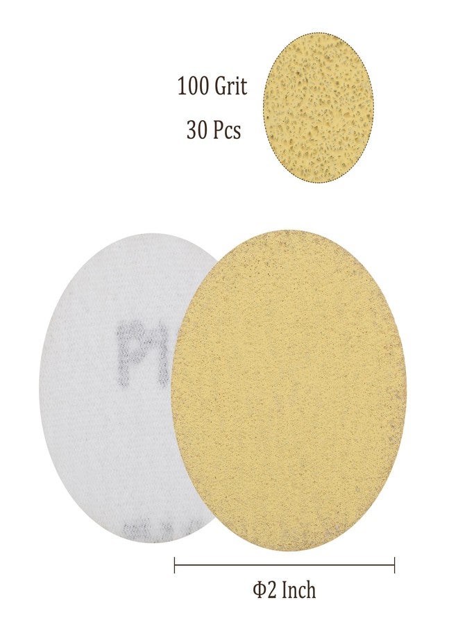 Kozelo 30pcs No Hole Sanding Discs- [ 2 Inch 100 Grit ] Round Hook and Loop Grip Sanding Pads Sheet for Wood Metal Polishing Use| Aluminum Oxide & Zirconium Oxide Sandpaper - Image 3