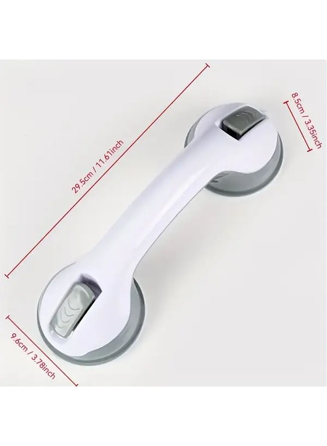 2pcs Grey Suction Cup Grab Bars for Shower Bathtub Elderly Assistance Handles Anti Slip Grip Balance for Tile Glass Hard Plastic Surfaces Bathroom Safety Handle - Image 4