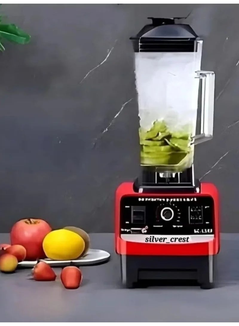 SILVER CREST Powerful Electric Blender – Professional Multi-Function 2-in-1 Electric Blender by Silver Crest with a strong grinder for grains and spices – 2.5 L Capacity – 6500W Power – Professional design for preparing juices, smoothies, milkshakes, and for crushing ice and nuts. - Image 4