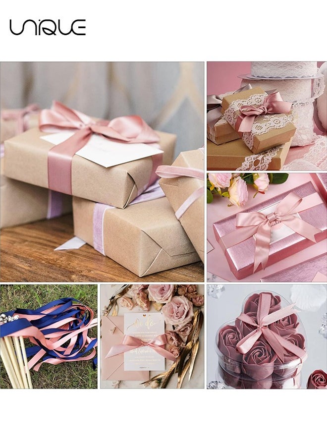 Unique Pink Ribbon, 1-1/2 Inches x 25 Yards Fabric Satin Ribbon for Gift Wrapping, Crafts, Hair Bows Making, Wreath, Wedding Party Decoration and Other Sewing Projects  - Image 5
