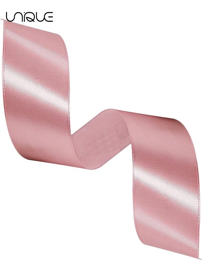 Unique Pink Ribbon, 1-1/2 Inches x 25 Yards Fabric Satin Ribbon for Gift Wrapping, Crafts, Hair Bows Making, Wreath, Wedding Party Decoration and Other Sewing Projects  - Image 2