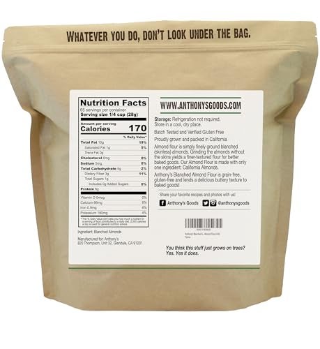 Anthony's Blanched Almond Flour, 4 lb, Finely Ground, Gluten Free, Non GMO, Keto Friendly - Image 2