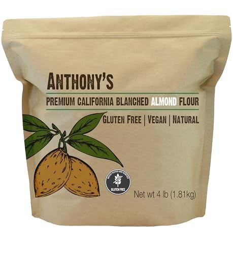 Anthony's Blanched Almond Flour, 4 lb, Finely Ground, Gluten Free, Non GMO, Keto Friendly - Image 1