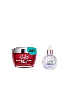 Olay Olay Regenerist Micro-Sculpting Cream (1.7 oz) Super Serum Night Repair (1.0 oz) 