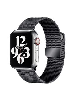 YOMNA YOMNA Magnetic Metal Milanese Loop Band Compatible with Apple Watch Band 42mm 44mm 45mm 49mm, Adjustable Stainless Steel Mesh Strap Replacement for iWatch Series Ultra SE 8 7 6 5 4 3 2 1- Grey  - Image 1