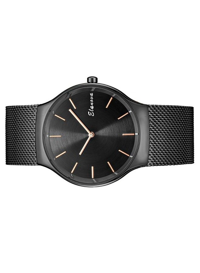 إيلانوفا ساعة عقارب بسوار من الاستانلس ستيل طراز EL48B - Image 2