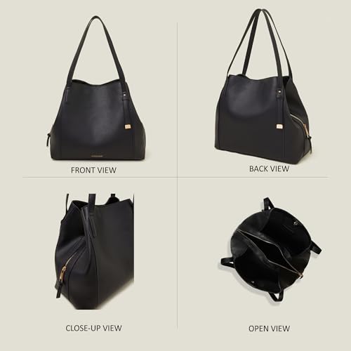 Accessorize London Women's Black Bucket Shoulder Bag for office | Bags for women | Ladies Purse Handbag - Image 5