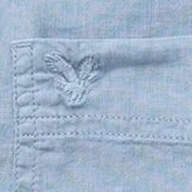 American Eagle AE Long-Sleeve Linen-Blend Button-Up Shirt