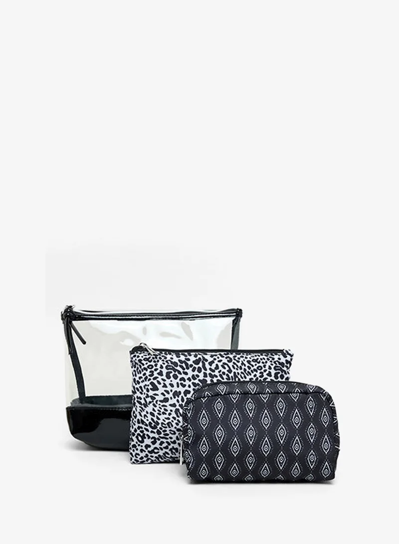 3 Pack Cosmetic Pouch Set