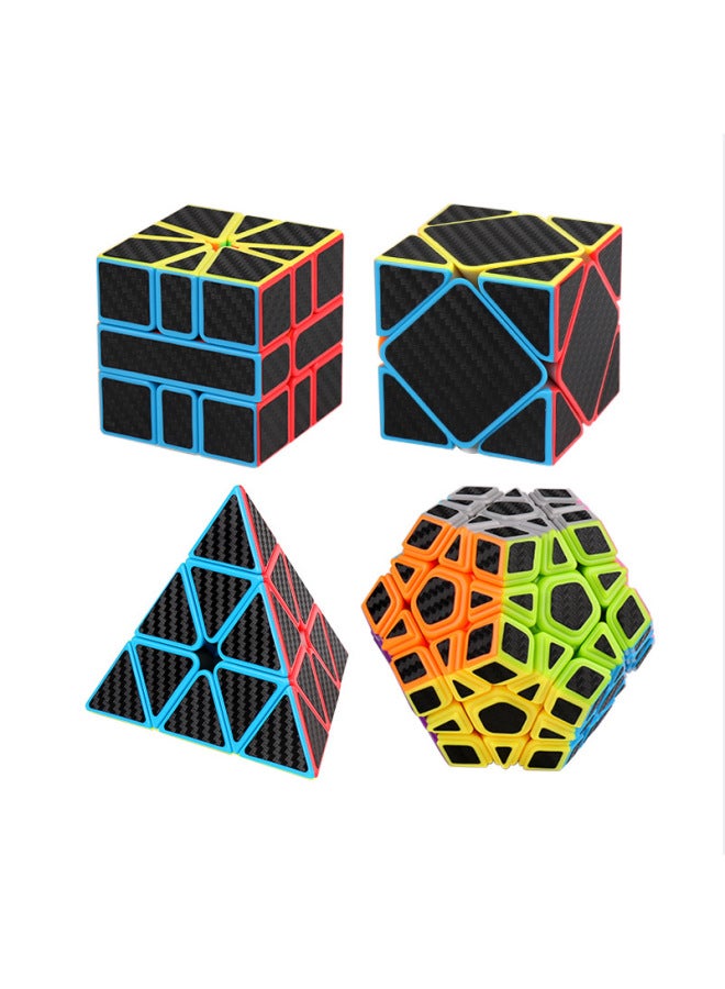 Magic Domain Culture Charm Dragon Shaped Shaped Carbon Fiber Gift Box 2345 Rubik's Cube Puzzle Children's Toys Direct Sales-Color:[Magic Domain Rubik's Cube Classroom] Carbon Fiber Enchanted Dragon Alien Gift Box  - Image 1