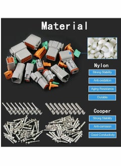 Y&D DT Connector 3 Pin Gray Waterproof Electrical Wire Plug 42PC Way Sealed Male and Female for Motorcycle Scooter Car Truck Boats  - Image 2