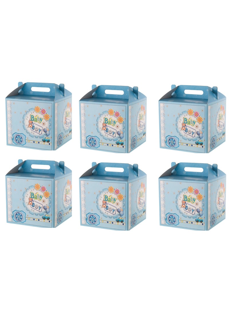 هيك طقم بوكس هدايا 6 قطع من الكرتون للمواليد مقاس 27.5 سم - Image 1