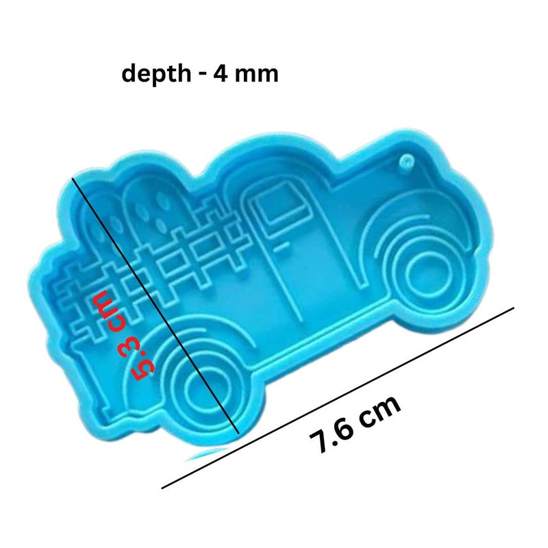 R H LIFESTYLE R H lifestyle Silicone Keychain Pendant Epoxy Resin Mold for DIY Crafts Pack of 1 (Truck Keychain Mould) SM4566 - Image 3