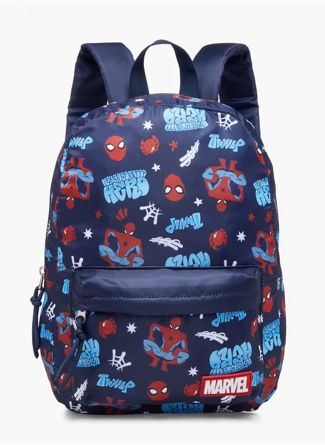 مارفل Boys Spider Man Print School Backpack with Adjustable Shoulder Straps and Zip Closure - 33x25x10 cm