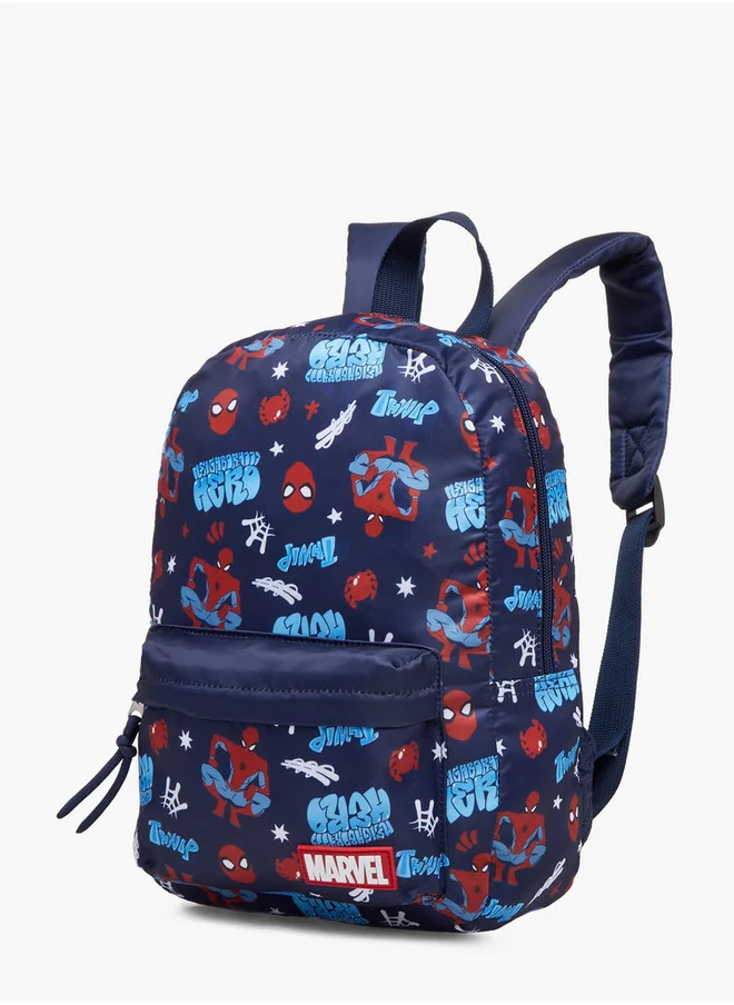 مارفل Boys Spider Man Print School Backpack with Adjustable Shoulder Straps and Zip Closure - 33x25x10 cm