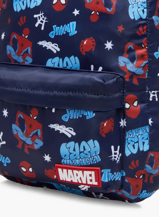 مارفل Boys Spider Man Print School Backpack with Adjustable Shoulder Straps and Zip Closure - 33x25x10 cm