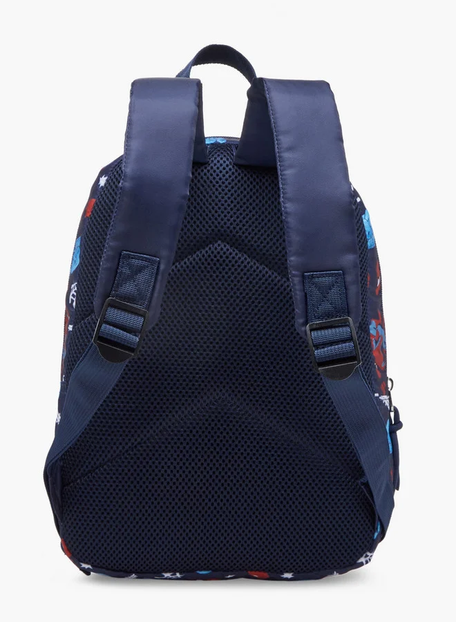 مارفل Boys Spider Man Print School Backpack with Adjustable Shoulder Straps and Zip Closure - 33x25x10 cm