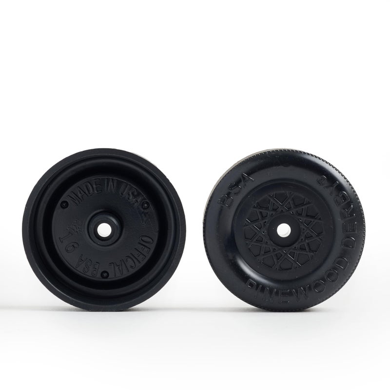 Pinewood Pro BSA Speed Wheels | Lightly Lathed by Pinewood Pro | Set of 4 | For use on pine derby cars | Faster starts and higher speeds | Derby rule compliant | Track tested - Image 3