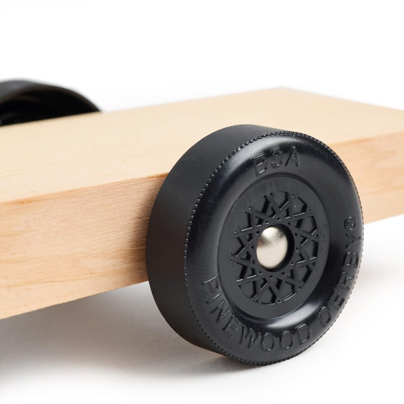 Pinewood Pro BSA Speed Wheels | Lightly Lathed by Pinewood Pro | Set of 4 | For use on pine derby cars | Faster starts and higher speeds | Derby rule compliant | Track tested - Image 5