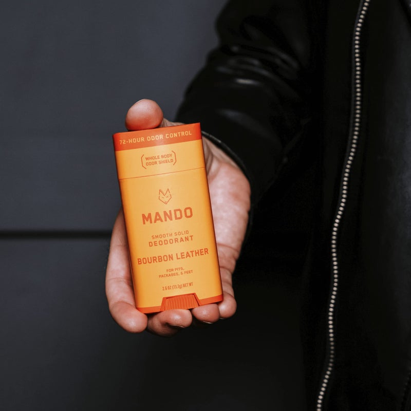 Mando Bourbon Leather Body Deodorant - 72 Hour Odor Control, Aluminum Free, Baking Soda Free - 3.0 Oz Tube and 2.6 Oz Solid Stick - Image 3