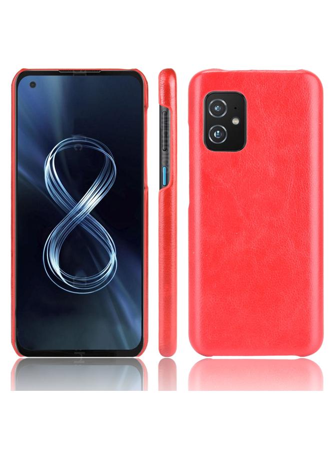 اس-توب جراب لهاتف Asus Zenfone 8 / ZS590KS مقاوم للصدمات مصنوع من مادة الليتشي PC + PU - Image 1