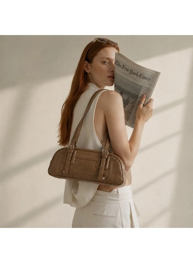 David Jones Camel David Jones Classic archive super roomy tote bag- 2026 trendy leather bag unique chic shoulder bag model cm7859-y2k design for stylish everyday and formal outfits for Women | Best Price UAE