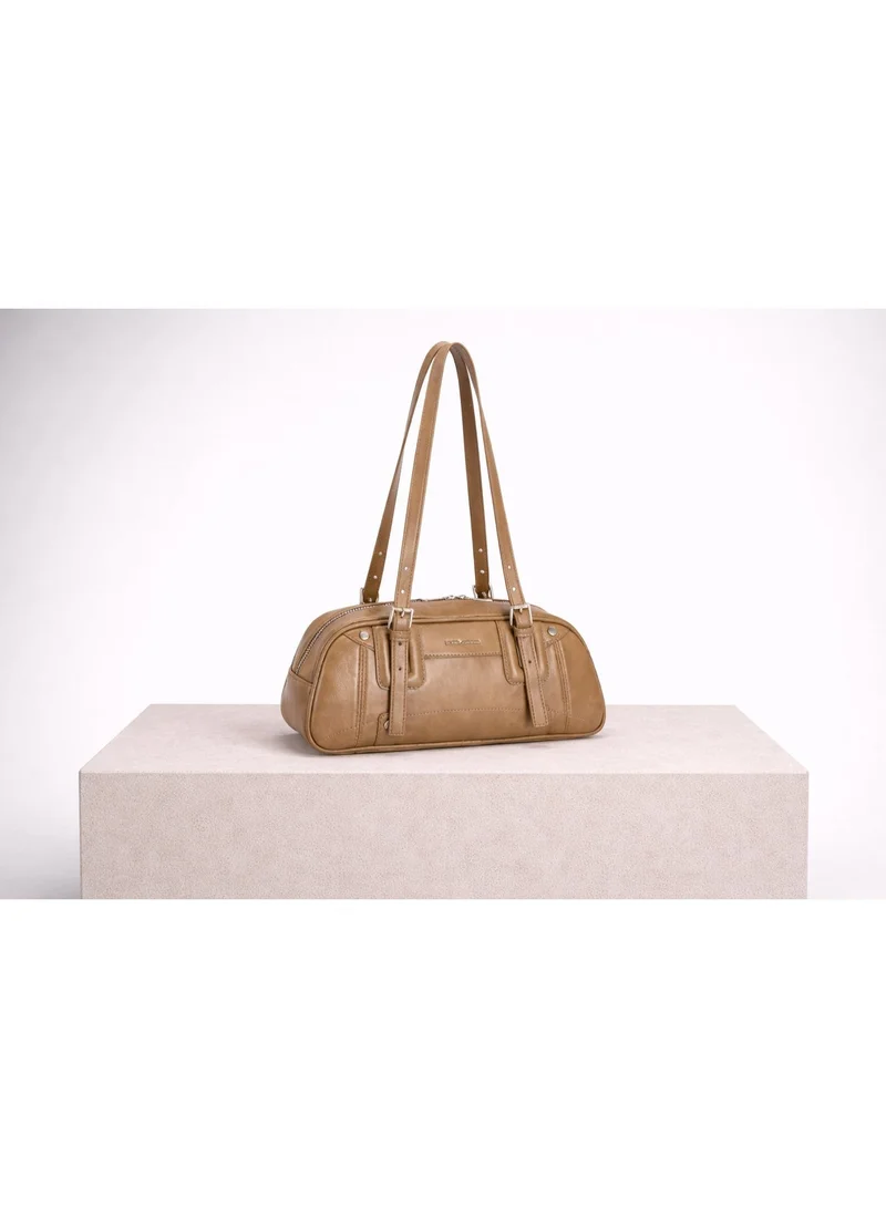 David Jones Camel David Jones Classic archive super roomy tote bag- 2026 trendy leather bag unique chic shoulder bag model cm7859-y2k design for stylish everyday and formal outfits for Women | Best Price UAE
