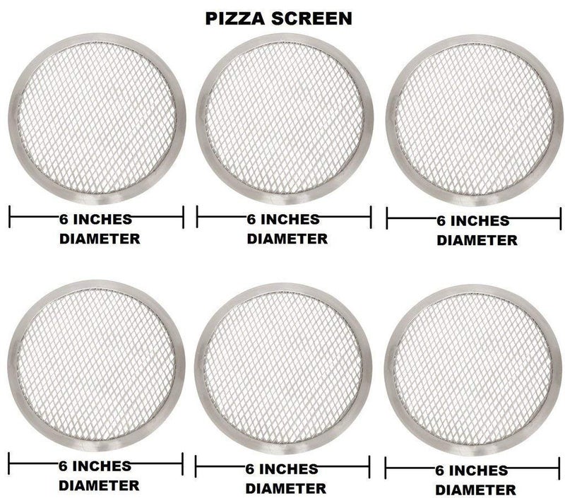 THW للاستخدام التجاري في الفنادق والمطاعم شاشة بيتزا ألمنيوم 6 بوصات - مجموعة من 6 قطع - Image 2