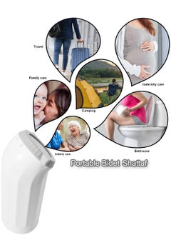 LUCKIER Mini portable shattaf travel bidet for toilet,handheld rechargeable mobile electric bidet sprayer pressure adjust,for Women Men Hygiene Cleaning/Camping/Outdoor Adventures/Postpartum Care  - Image 3
