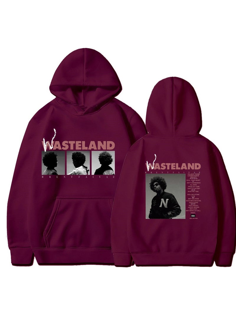 Wasteland Rock Graphic Fleece Hoodie – Unisex Outdoor Running & Sports Pullover  - Image 1