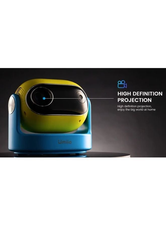 Umiio Umiio U30 Premium Smart Projector 1080P Full HD, 4K Supported 180° Adjustable Lens, WiFi 6 & Bluetooth, Portable LED Projector for Home Theater & Outdoor Use, HDMI/USB/Audio, Remote Control - Image 3