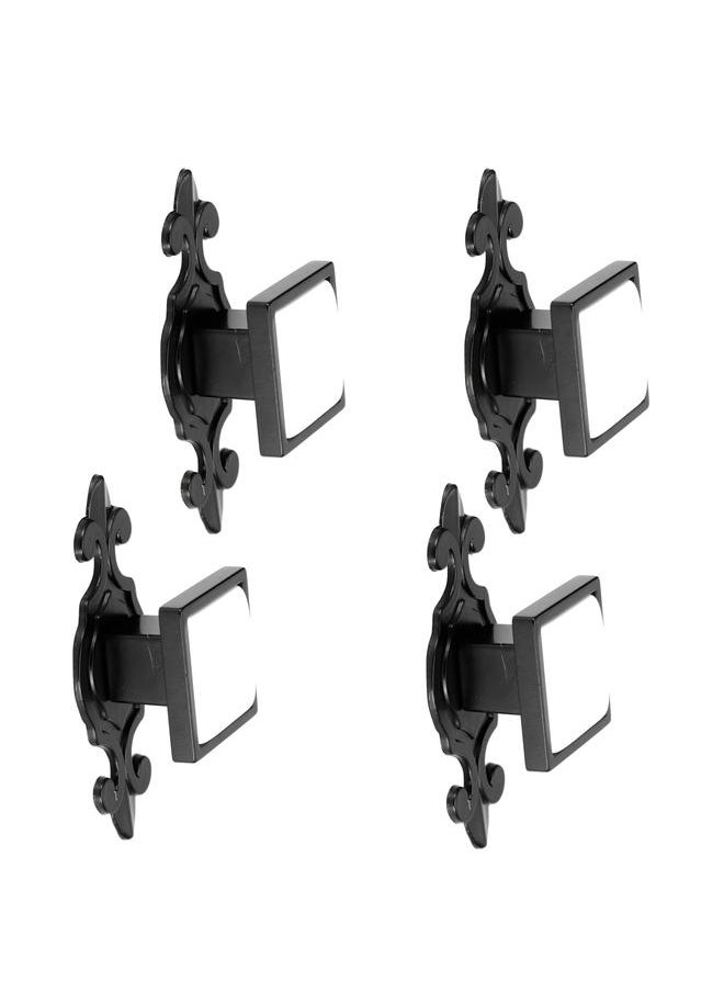 Thoraya 4 Sets Ceramic Zinc Alloy Handle Wardrobe Drawer Pulls Bright Chrome Furniture Hardware(336 Matte Black White )  - Image 3