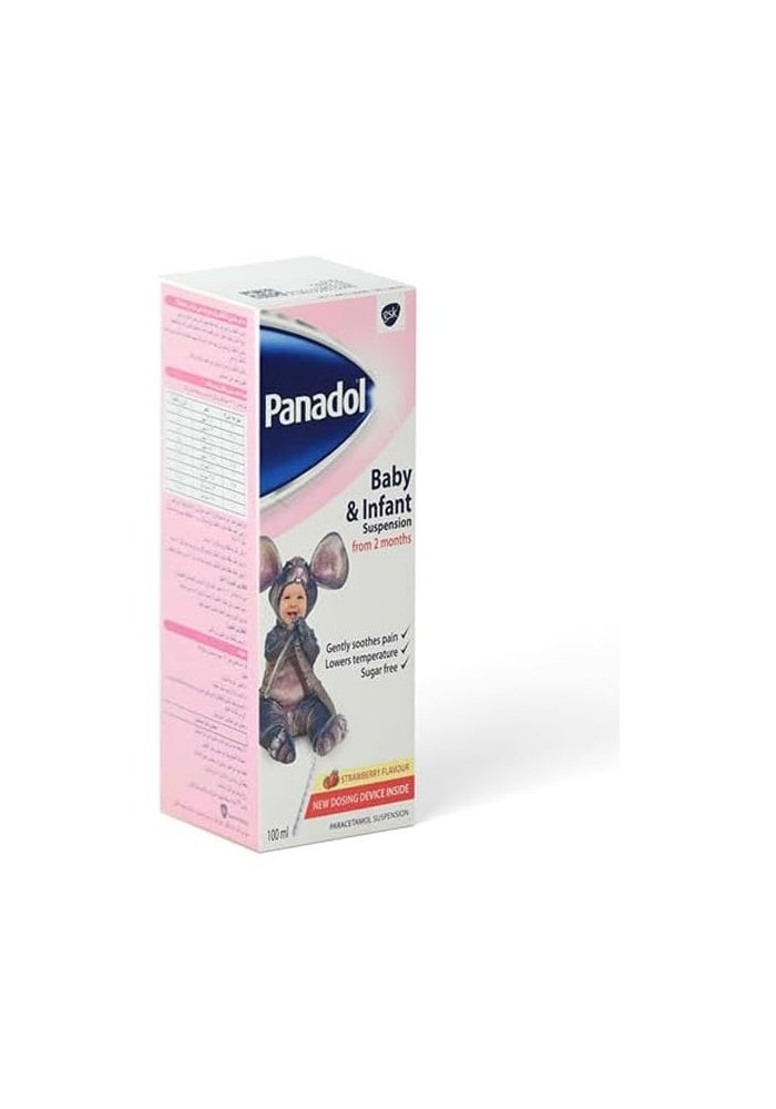 Panadol Strawberry Flavour Suspension Syrup for Baby and Infant
