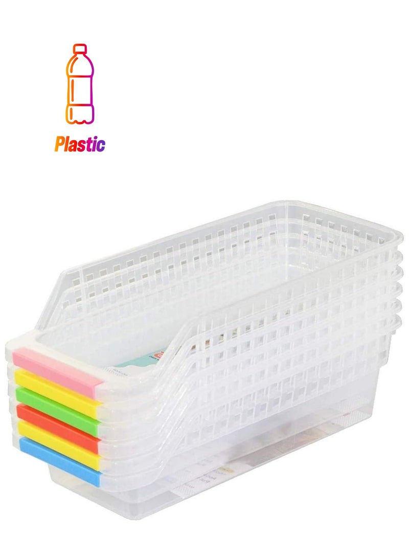 Raxoom 4PCS Refrigerator Organizer Bins Baskets, Ideal for Fridge and Freezer Organization and Counter Food Container, Multi-color - Image 1