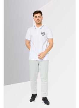 Plein Sport Men Sportswear Fit Short Sleeve Outdoor Polo , White  - Image 2