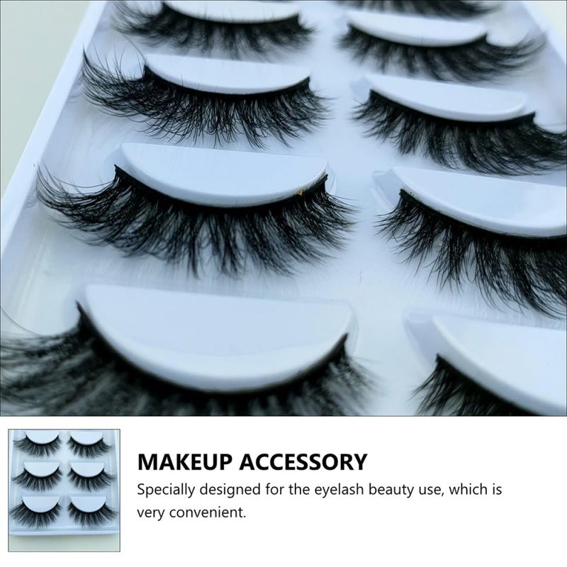 5 Pairs 3d Handmade Natural Fake Lashes False Eyelashes for Realistic Makeup Accessory Lightweight Eye Cosmetics - Image 4