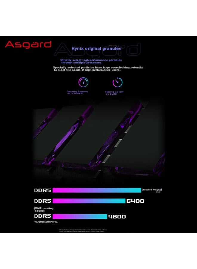 Asgard 32gb Kit Ddr5 6400 Desktop Memory Module, Rgb Light Bar - Valkyrie Ii Polar White - Image 2
