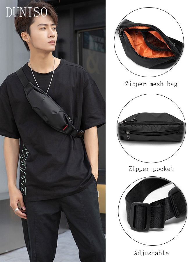 DUNISO Fashionable Sling Bag Crossbody Bag for Men Waterproof Sling Backpack Hiking Daypack Multipurpose Anti-theft Cross Body Chest Bag for Out door Sports  - Image 1