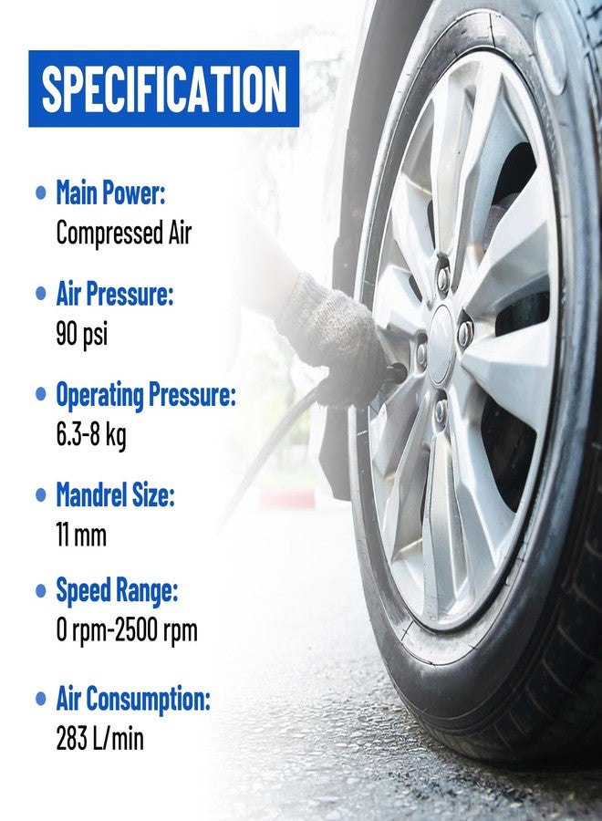 Racewill Air Tire Repair Polish Patch Tools, Include 2500rpm Low Speed Air Tire Buffer Tire Inner Liner Scrapper Patch Roller Tungsten Steel Buffing Wheel - Image 5
