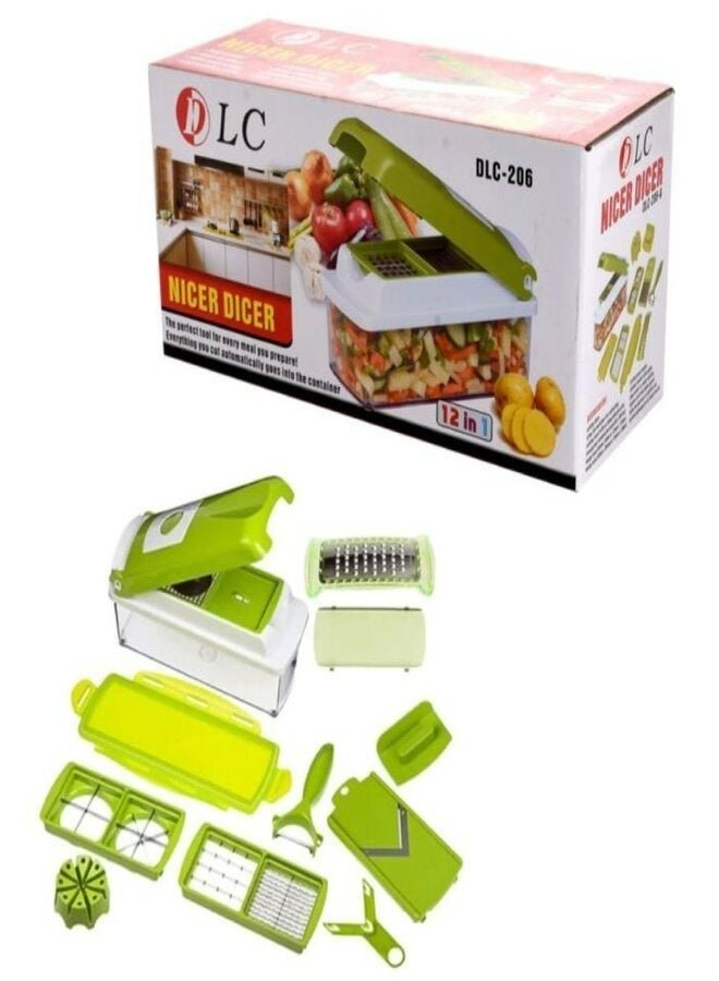 Multi Function Manual Vegetable and Fruit Cutter Set with Multiple Blades Compact Kitchen Food Chopper and Slicer for Daily Cooking Use