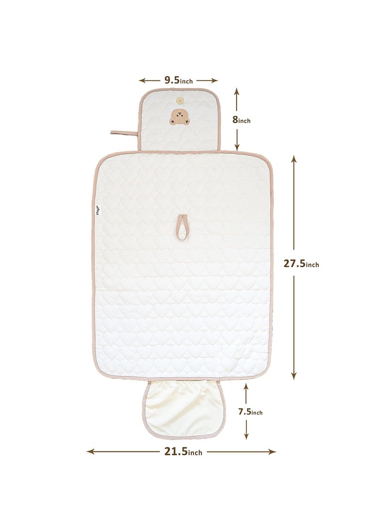 كابتن تيك Portable Changing Pad, Travel Changing Mat for Diaper Bag, Diaper Changing Pad Travel, Baby Travel Items, Newborn Essentials Must Haves, Water-Resistant Interior - Image 5